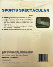 Sports Spectacular - Box - Back (North America) - 800x1000