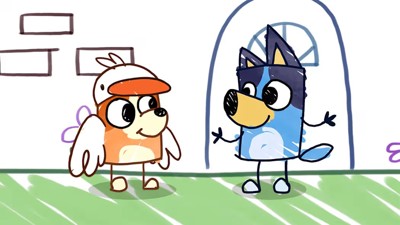 Bluey's Quest For The Gold Pen - Screenshot - Gameplay (World) - 1050x591
