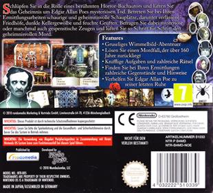Midnight Mysteries: The Edgar Allan Poe Conspiracy - Box - Back (Europe) - 800x725