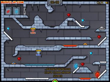 Fireboy And Watergirl 3 In The Ice Temple - Screenshot - Gameplay (World) - 638x479