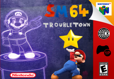 Super Mario 64: Trouble Town - Fanart - Box - Front (North America) - 320x223
