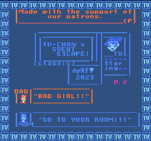 TV-Chan's Great Escape! - Screenshot - Game Title (World) - 256x240