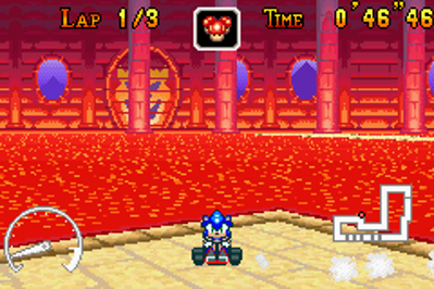 Sonic in Mario Kart: Super Circuit - Screenshot - Gameplay (World) - 240x160