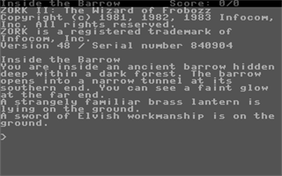 Zork II - Screenshot - Gameplay (null) - 320x200