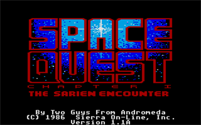 Space Quest: Chapter I: The Sarien Encounter - Screenshot - Game Title (null) - 320x200