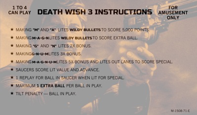 Death Wish 3 - Arcade - Controls Information (null) - 1637x961