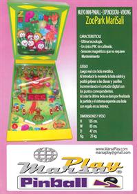 Zoo Park MariSali - Advertisement Flyer - Back (Spain) - 850x1200
