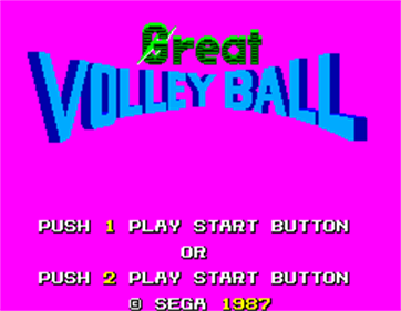Great Volleyball - Screenshot - Game Title (World) - 248x192