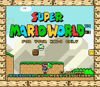 Super Mario World: For Your Kids Only - Screenshot - Game Title (null) - 256x224