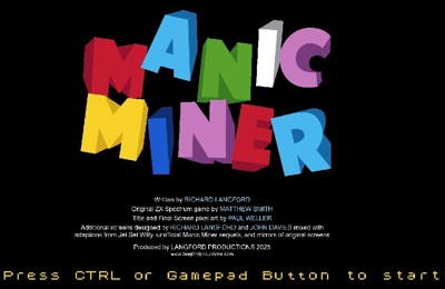 Manic Miner (Langford Productions) - Screenshot - Game Title (null) - 996x648