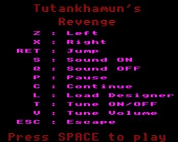 Tutankhamun's Revenge - Screenshot - Game Select (United Kingdom) - 640x512