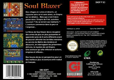 Soul Blazer - Box - Back (France) - 2103x1476