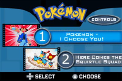 Game Boy Advance Video: Pokémon: Volume 3 - Screenshot - Game Select (null) - 240x160