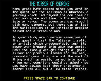 The Mirror Of Khoronz - Screenshot - Game Title (null) - 640x512