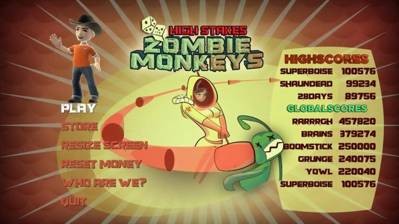 High Stakes Zombie Monkeys - Screenshot - Game Title (World) - 1000x562