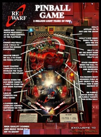 Red Dwarf Pinball: ULTIMATE Edition - Advertisement Flyer - Back (World) - 796x1080