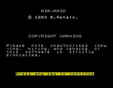 Air-Raid (B. Renato) - Screenshot - Game Title (null) - 576x448