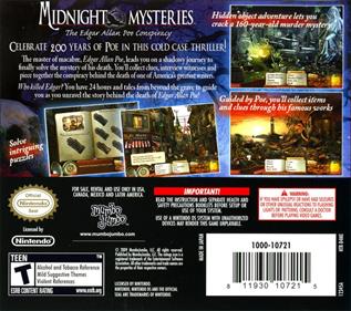 Midnight Mysteries: The Edgar Allan Poe Conspiracy - Box - Back (North America) - 768x680