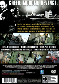 The Getaway: Black Monday - Box - Back (United States) - 483x680