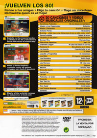 Singstar: La Edad de Oro del Pop Español - Box - Back (Spain) - 1515x2147