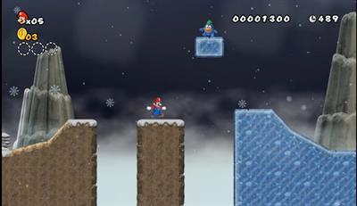 New Super Mario Bros Wii Mushroom Adventure PLUS Winter Moon - Screenshot - Gameplay (World) - 1243x720
