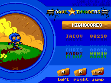 Dave Invaders - Screenshot - Game Title (Europe) - 374x280