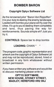 Bomber Baron - Box - Back (United Kingdom) - 500x800