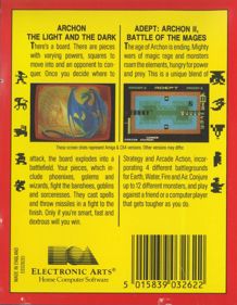 Archon: The Light and The Dark (Electronic Arts) - Box - Back (United Kingdom) - 800x1031