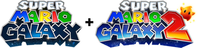 Super Mario Galaxy + Super Mario Galaxy 2 - Clear Logo (World) - 1650x406