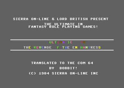 Ultima II Grand - Screenshot - Game Title (World) - 384x272