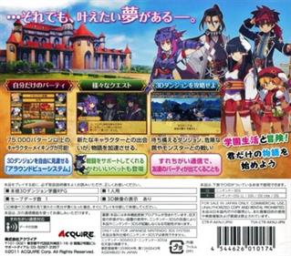 Ken to Mahou to Gakuen Mono. 3D - Box - Back (Japan) - 400x352