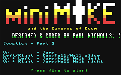 miniMIKE and the Caverns of Doom - Screenshot - Game Title (null) - 320x200