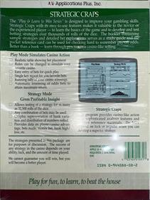 Strategic Craps - Box - Back (North America) - 904x1200