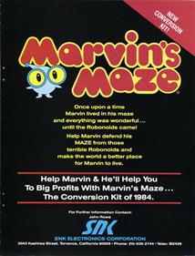 Marvin's Maze - Advertisement Flyer - Front (North America) - 850x1114