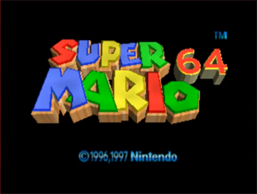 Super Mario 64 Shindou Pak Taio Version - Screenshot - Game Title (Japan) - 602x454