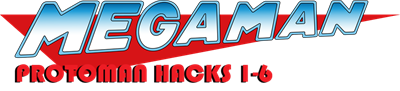 Mega Man: Proto Man Hacks 1-6 - Clear Logo (World) - 1000x229