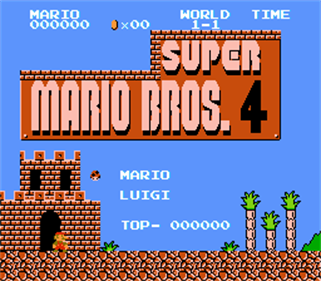 Super Mario Bros. 4: The Undiscovered Zones - Screenshot - Game Title (null) - 256x224