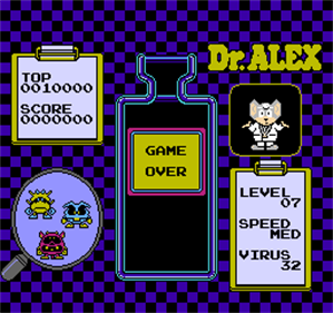 Dr. Alex - Screenshot - Game Over (null) - 256x240