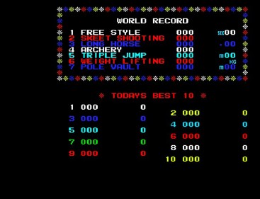 Hyper Sports - Screenshot - High Scores (null) - 724x554