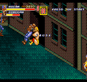 Hulk Hogan in Streets of Rage 2 - Screenshot - Gameplay (United States) - 256x240