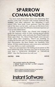 Sparrow Commander - Box - Back (North America) - 508x800