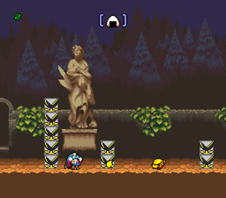 The Dimensional Castle Staring Aeron - Screenshot - Gameplay (World) - 256x224