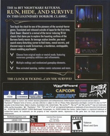 Clock Tower Rewind - Box - Back (North America) - 1542x1896