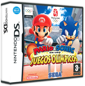 Mario & Sonic at the Olympic Games - Box - 3D (Spain) - 587x598