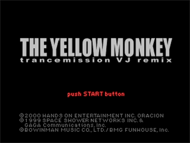 The Yellow Monkey: Trancemission VJ Remix - Screenshot - Game Title (Japan) - 320x240