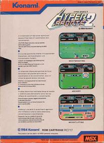 Hyper Sports 2 - Box - Back (Europe) - 800x1090
