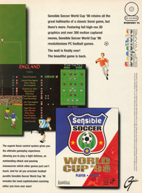 Sensible Soccer World Cub 98 - Advertisement Flyer - Front (United Kingdom) - 206x281