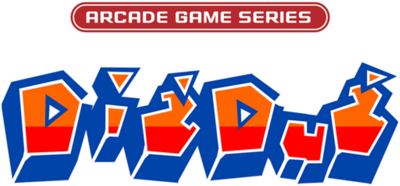 ARCADE GAME SERIES: DIG DUG - Clear Logo (World) - 800x372