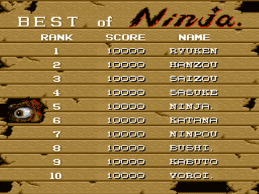 Ninja Gaiden - Screenshot - High Scores (null) - 640x480