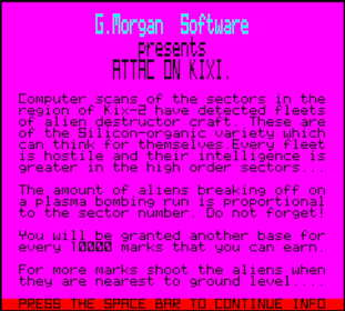 Attack on Kixi - Screenshot - Game Title (United Kingdom) - 800x721